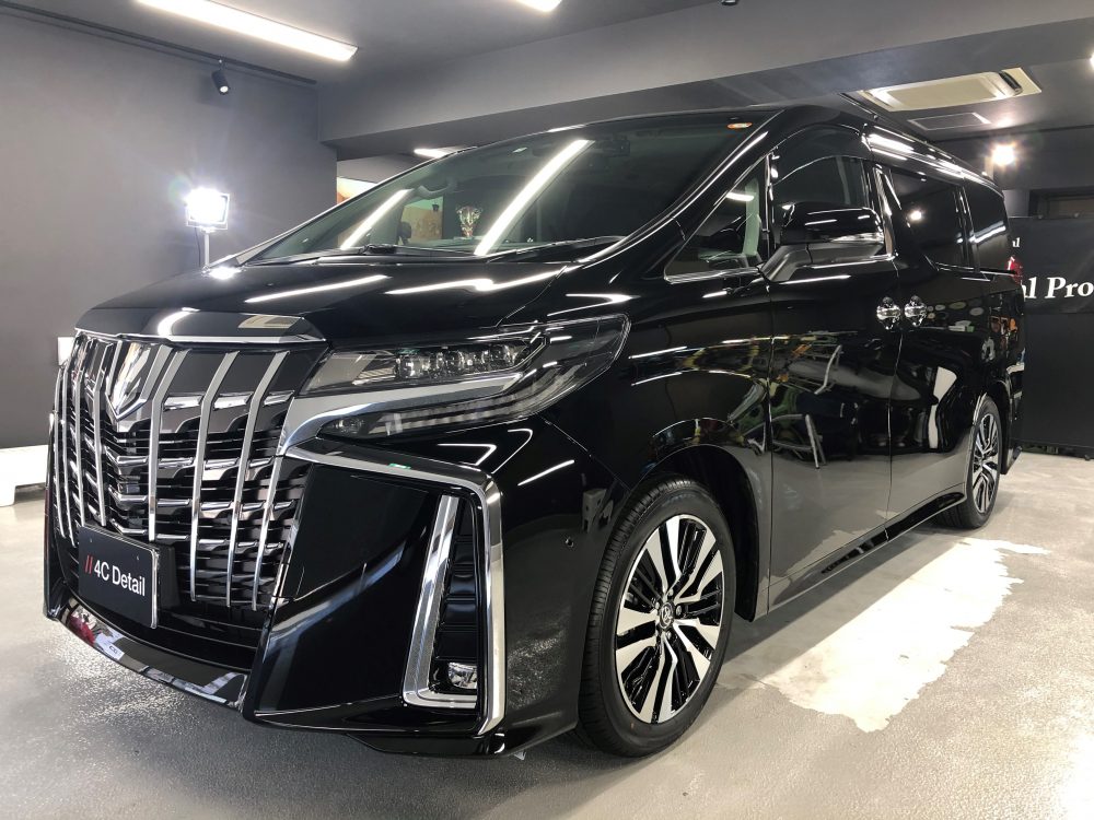 新車トヨタ アルファード 濃色車向けガラスコーティング施工事例 横浜市保土ヶ谷区 4c Detail フォーシー ディテイル