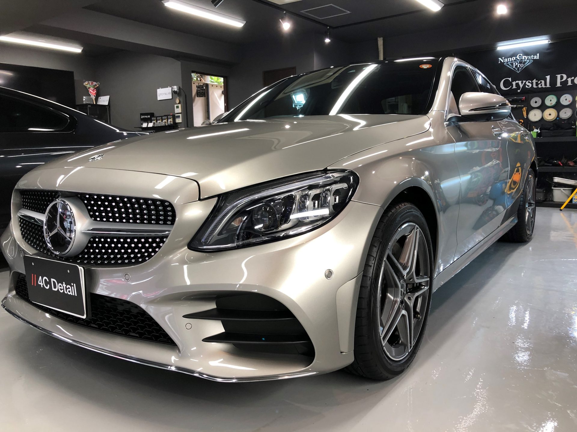 メルセデスベンツ C200 W205 プレミアムガラスコーティング モールプロテクション 他 横浜市栄区 4c Detail フォーシー ディテイル