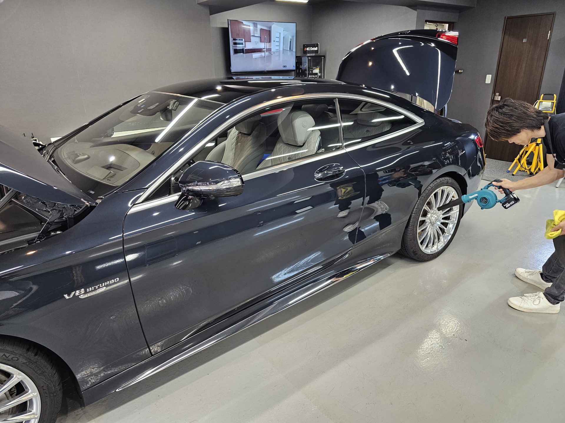 2014年式メルセデスベンツS550クーペ エディション1 4Cプレミアムガラスコーティング 横浜市西区 – 4C Detail フォーシーディテイル  車コーティング専門店